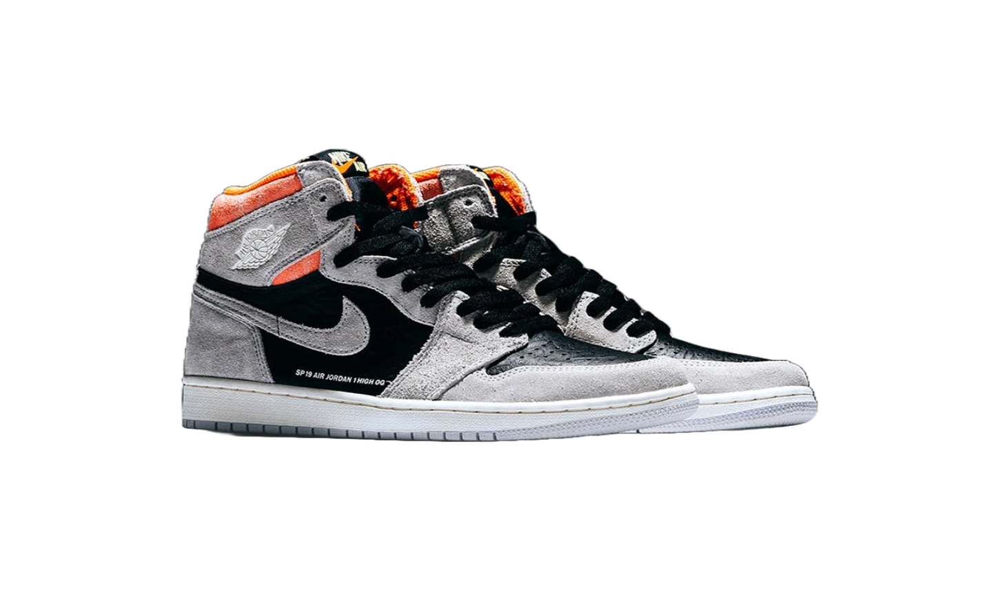 Air Jordan RETRO 1 HIGH OG GREY HYPER CRIMSON
