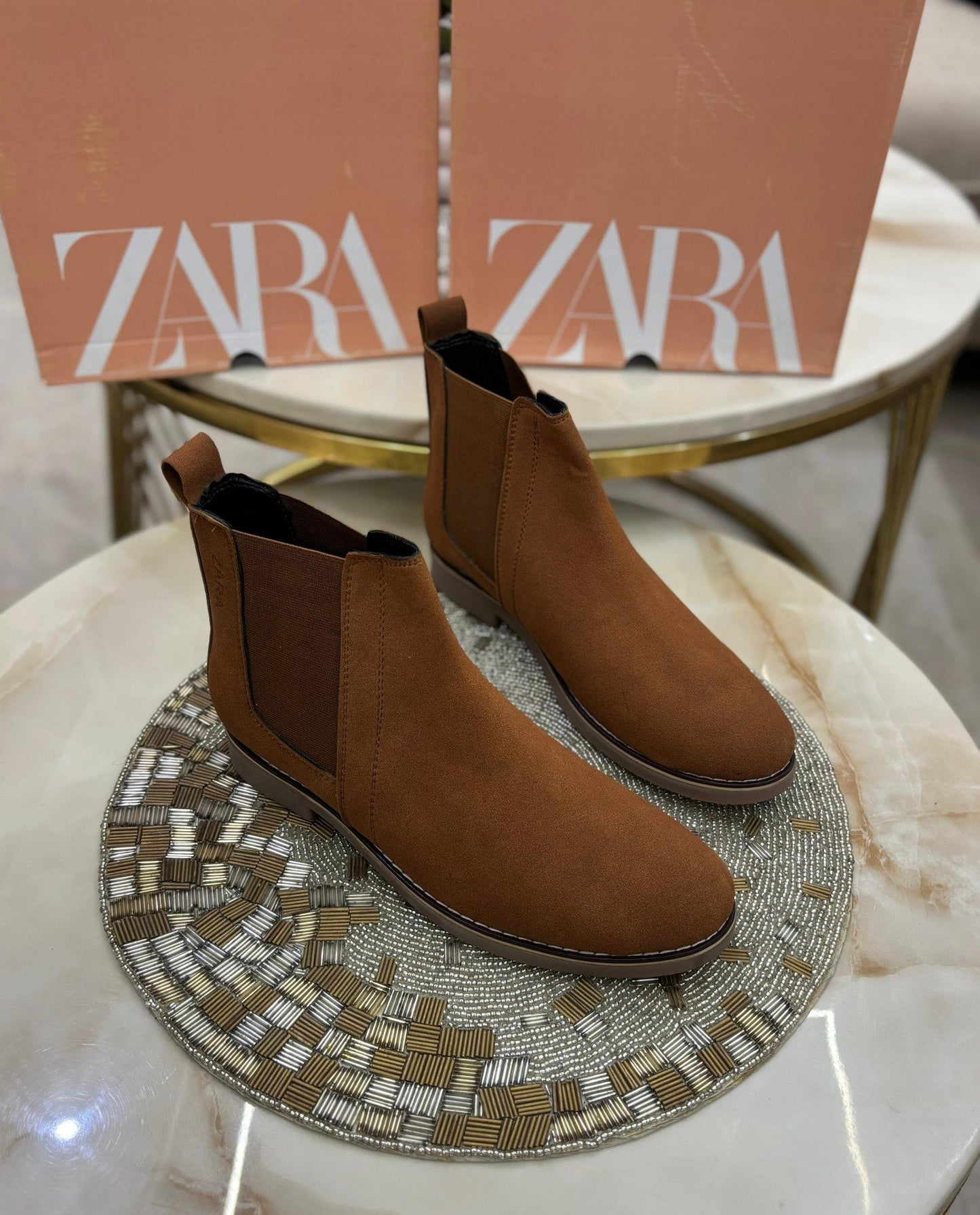 ZARA SUEDE CHELESA BOOTS